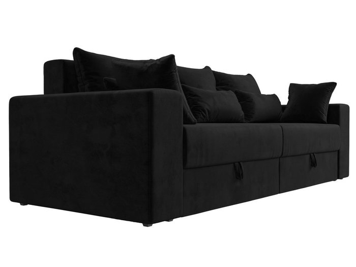 Прямой диван-кровать Мэдисон черного цвета - лучшие Прямые диваны в INMYROOM
