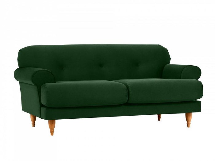 Диван Italia темно-зеленого цвета - купить Прямые диваны по цене 62010.0