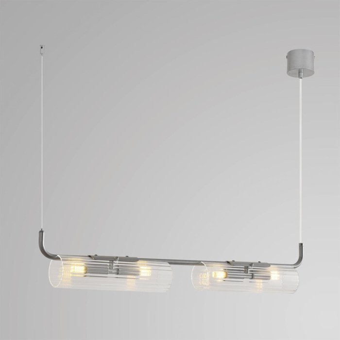 Подвесной светильник Lumion Toronto 8258/4 серебро/прозрачный, металл/стекло G9 4*20W 220V - лучшие Подвесные светильники в INMYROOM