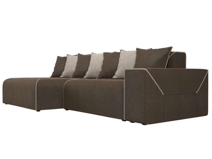 Угловой диван-кровать Кёльн коричневого цвета левый угол - лучшие Угловые диваны в INMYROOM