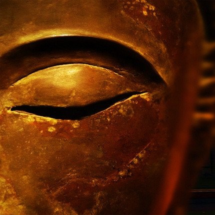 Триптих на холсте "Взгляд Будды" - лучшие Принты в INMYROOM