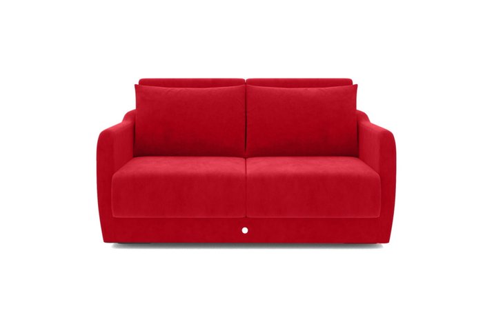 Прямой диван-кровать красного цвета 