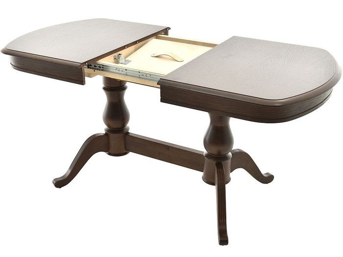 Стол раздвижной Фабрицио темно-коричневого цвета - лучшие Обеденные столы в INMYROOM
