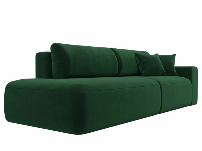 Диван-кровать Лига 036 Модерн темно-зеленого цвета с правым подлокотником - лучшие Прямые диваны в INMYROOM