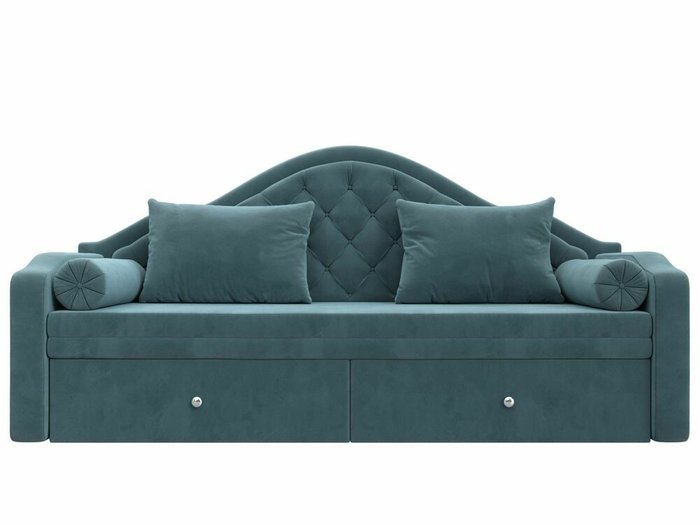 Диван-кровать Сойер бирюзового цвета - купить Прямые диваны по цене 51999.0
