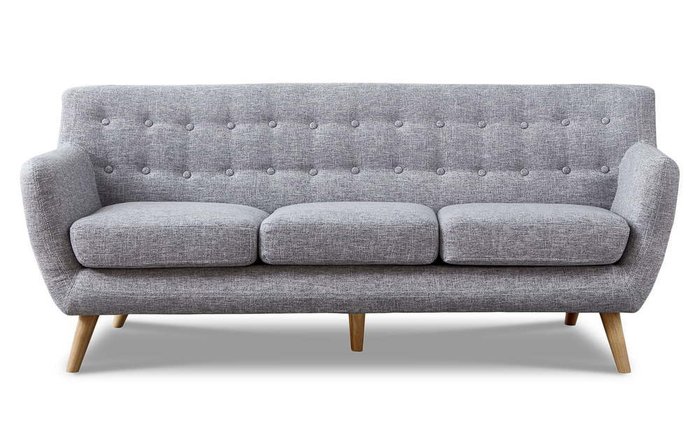 Прямой диван Copenhagen светло-серого цвета