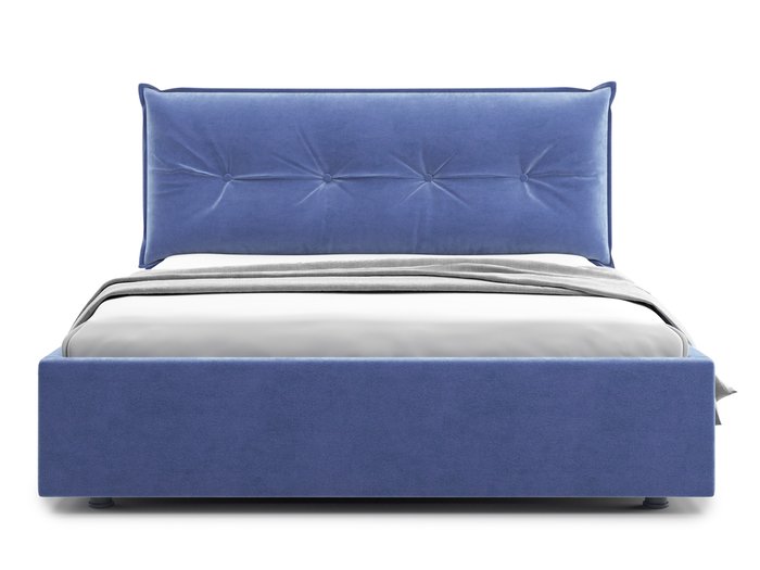 Кровать Cedrino 160х200 синего цвета с подъемным механизмом - купить Кровати для спальни по цене 40400.0