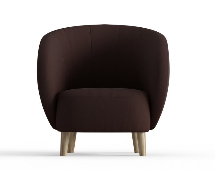 Кресло Чарльз в обивке из велюра коричневого цвета - купить Интерьерные кресла по цене 15990.0