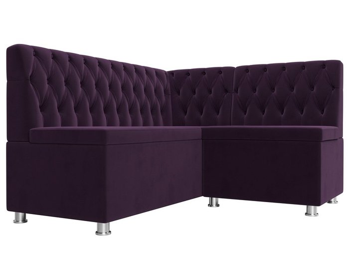 Кухонный угловой диван Мирта фиолетового цвета правый угол - лучшие Угловые диваны в INMYROOM