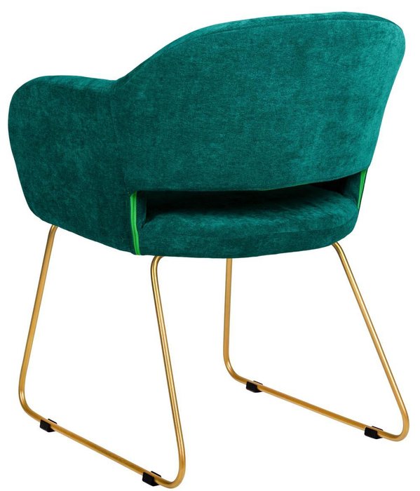 Стул с подлокотниками Oscar темно-зеленого цвета - лучшие Обеденные стулья в INMYROOM