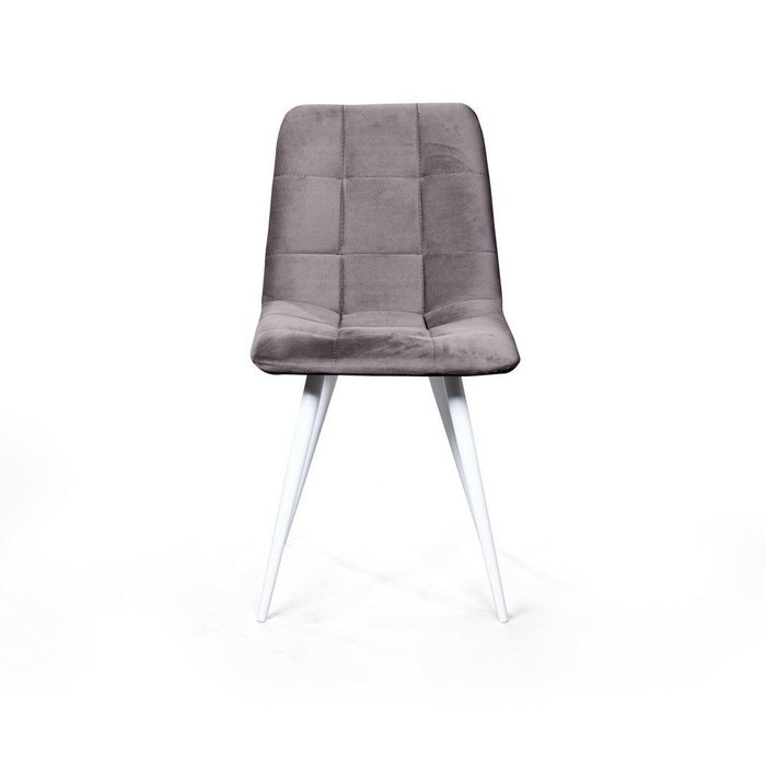 Набор из четырех стульев Uno серо-белого цвета - лучшие Обеденные стулья в INMYROOM