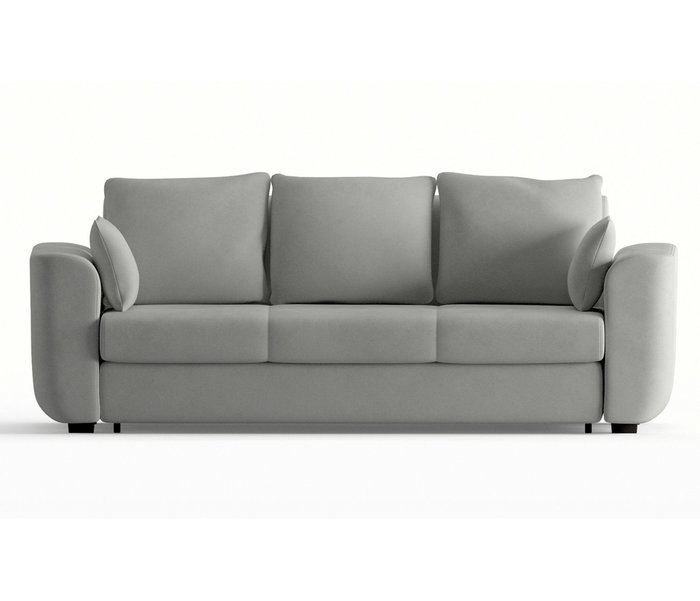 Диван-кровать Салтфорд в обивке из велюра светло-серого цвета - купить Прямые диваны по цене 44590.0