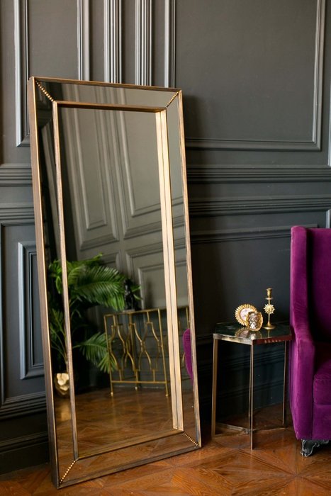 Зеркало напольное Monic золотого цвета - купить Напольные зеркала по цене 45000.0