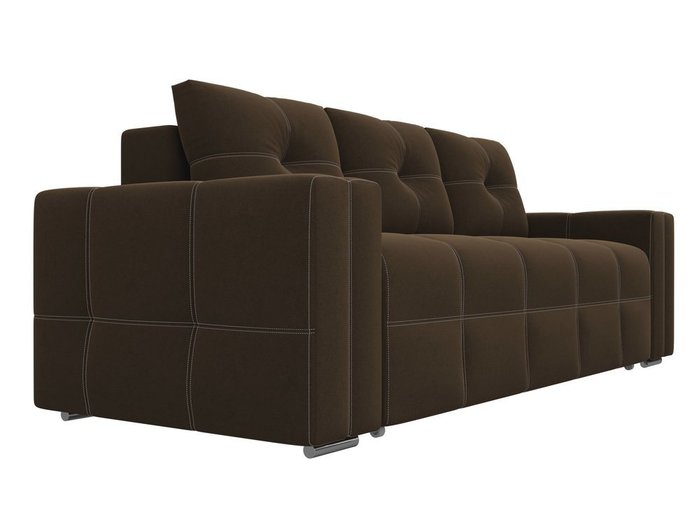 Прямой диван-кровать Леос коричневого цвета - лучшие Прямые диваны в INMYROOM