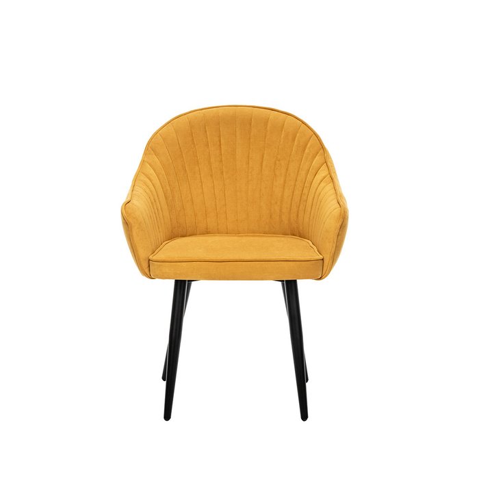Стул Вайд горчичного цвета с черными ножками - купить Обеденные стулья по цене 10560.0
