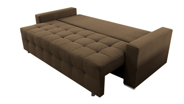 Прямой диван-кровать Денвер Лайт коричневого цвета - лучшие Прямые диваны в INMYROOM