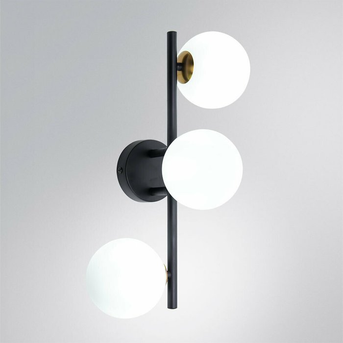 Настенный светильник Arte Lamp GEMINI A2243PL-3BK - купить Бра и настенные светильники по цене 6990.0 Настенный светильник Arte Lamp GEMINI A2243PL-3BK - купить Бра и настенные светильники по цене 6990.0