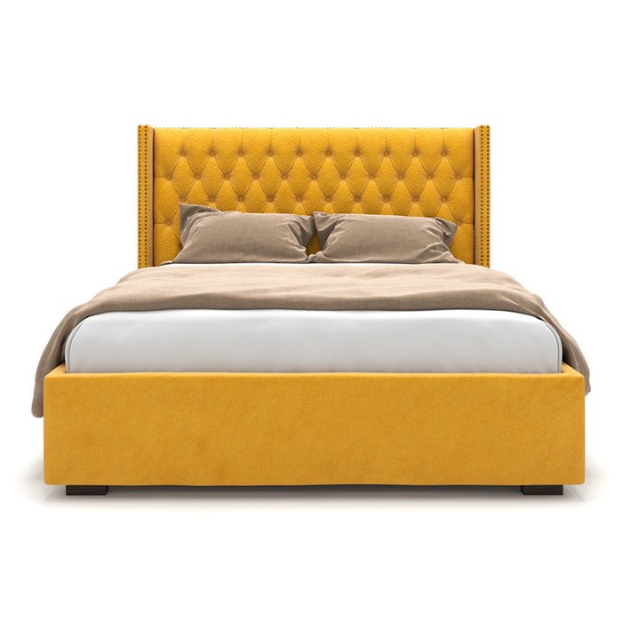 Кровать Stella с подъемным механизмом желтого цвета 180х200 - лучшие Кровати для спальни в INMYROOM