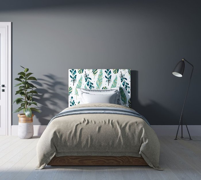 Кровать Berber 120х200 бело-зеленого цвета - лучшие Кровати для спальни в INMYROOM