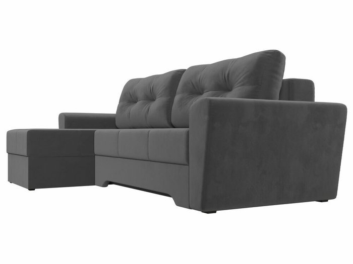 Угловой диван-кровать Амстердам серого цвета левый угол - лучшие Угловые диваны в INMYROOM