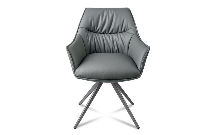 Кресло поворотно-возвратный Cintia темно-серого цвета - лучшие Интерьерные кресла в INMYROOM