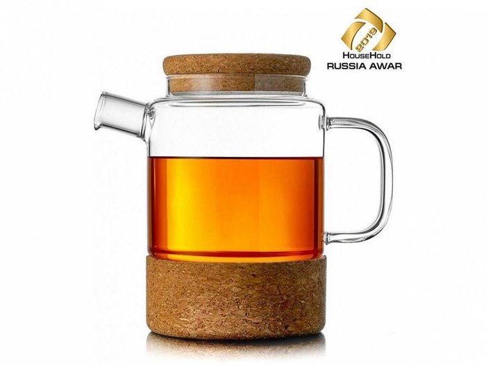 Чайник заварочный Kronos из стекла и пробки  - купить Для чая и кофе по цене 3890.0