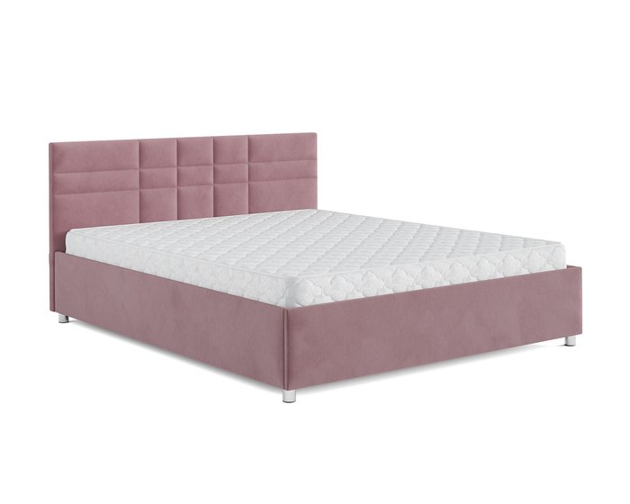 Кровать Нью-Йорк 140х190 пудрового цвета с подъемным механизмом (велюр) - купить Кровати для спальни по цене 25390.0