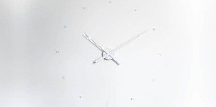 Настенные часы OJ White из пластика белого цвета
