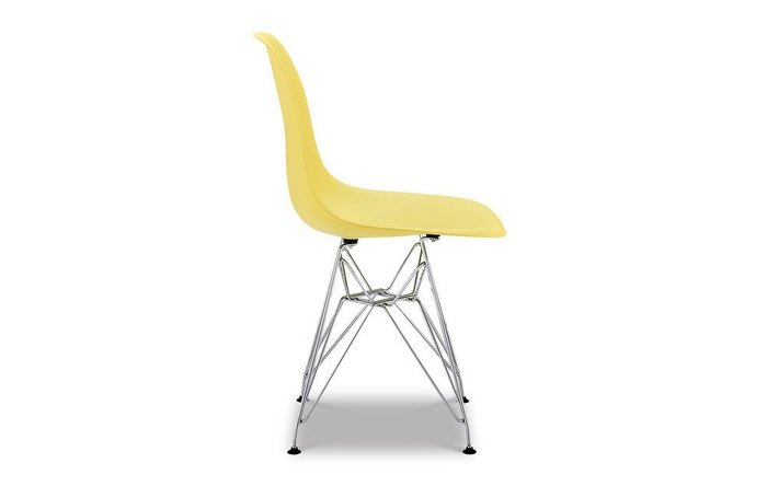 Стул Джексон с пластиковым сидением желтого цвета - лучшие Обеденные стулья в INMYROOM