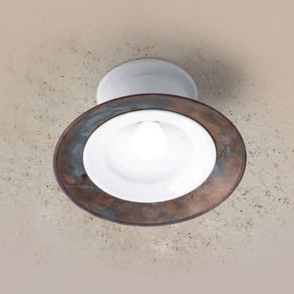 Потолочный светильник Aldo Bernardi "Le CIOTOLE" из металла и керамики  - купить Потолочные светильники по цене 10960.0