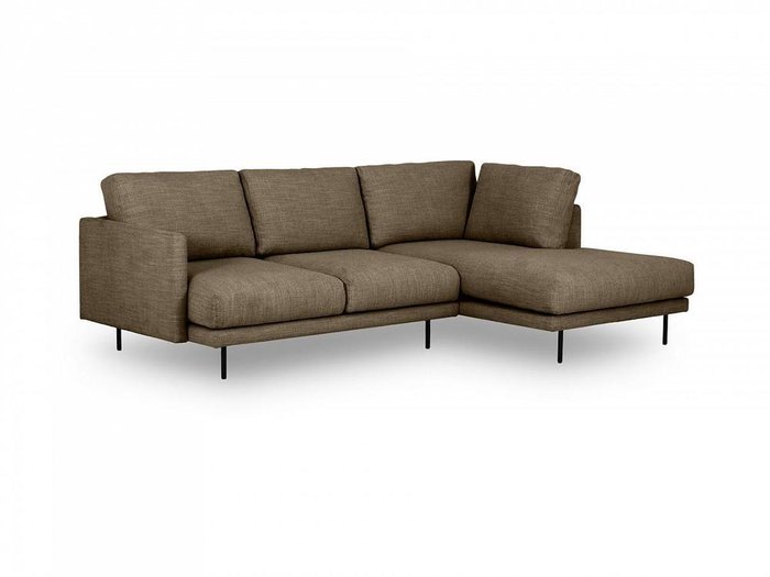 Угловой диван Ricadi коричневого цвета - купить Угловые диваны по цене 143550.0