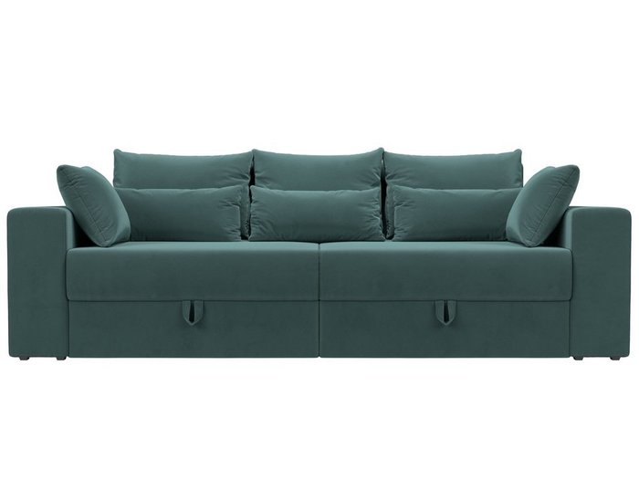 Прямой диван-кровать Мэдисон темно-бирюзового цвета - купить Прямые диваны по цене 39990.0