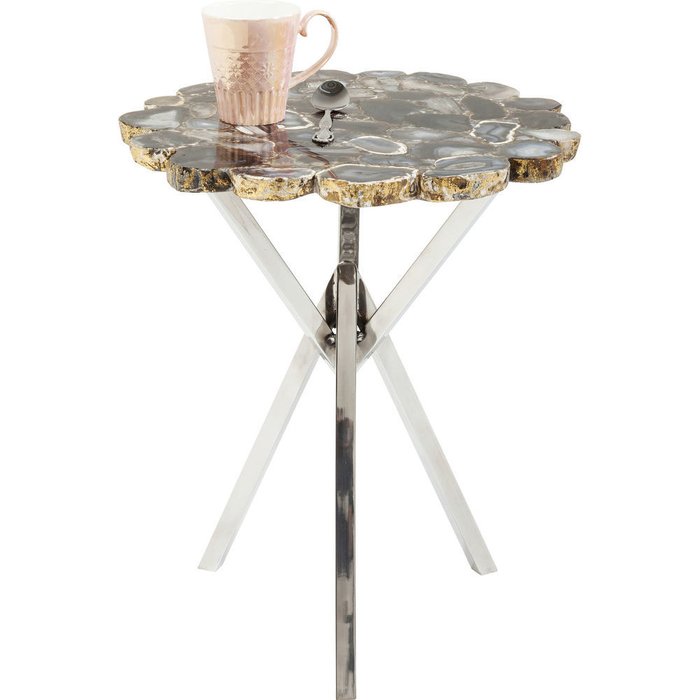 Столик приставной Treasure с каменной столешницей  - купить Кофейные столики по цене 41950.0