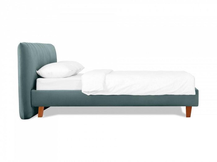 Кровать Queen Anastasia L 160х200 серо-синего цвета - лучшие Кровати для спальни в INMYROOM