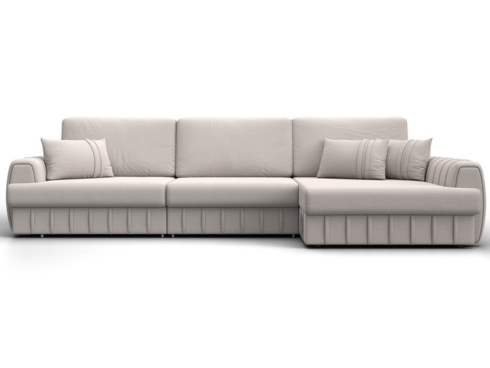 Угловой диван-кровать Лига-057 L Лонг светло-бежевого цвета правый (замша) - купить Угловые диваны по цене 111990 Угловой диван-кровать Лига-057 L Лонг светло-бежевого цвета правый (замша) - купить Угловые диваны по цене 111990