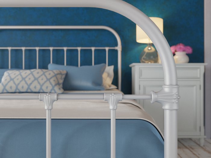 Кровать Полина 160х200 серебряного цвета - лучшие Кровати для спальни в INMYROOM