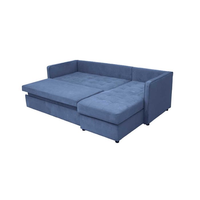 Диван-кровать угловой Лорен синего цвета - купить Угловые диваны по цене 102911.0