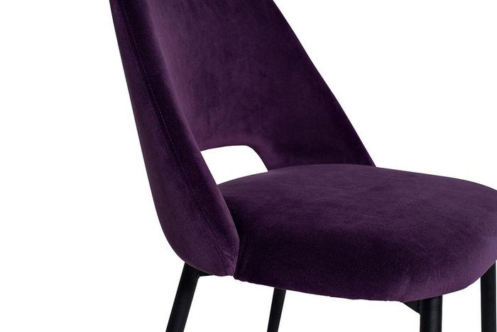 Стул в обивке из велюра фиолетового цвета - лучшие Обеденные стулья в INMYROOM