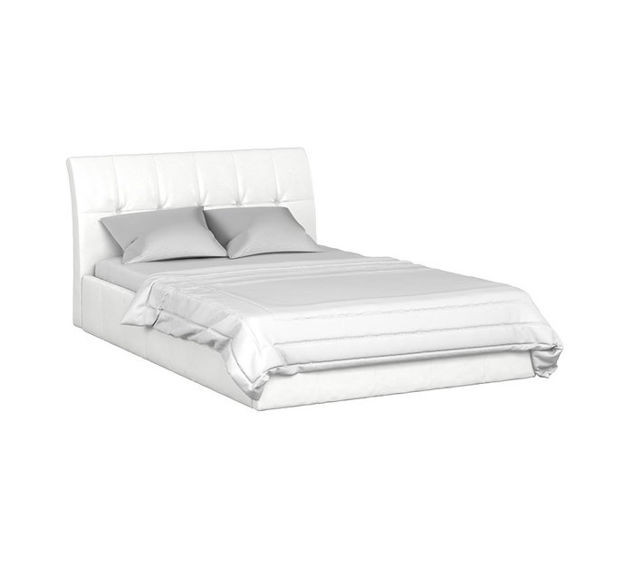Кровать Инуа 140х200 белого цвета с подъемным механизмом 