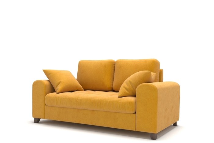 Диван-кровать Vittorio MT двухместный желтый - купить Прямые диваны по цене 77600.0