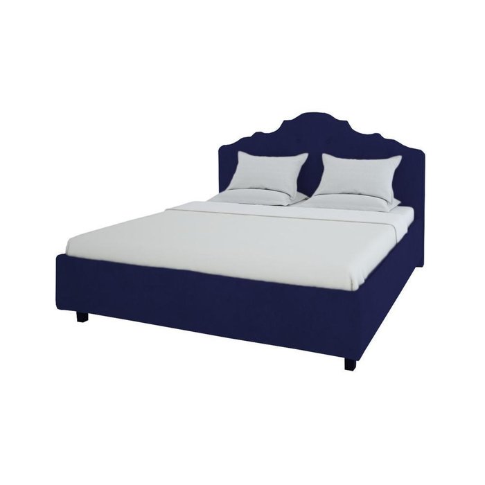 Кровать Palace Велюр Синий 180x200 - лучшие Кровати для спальни в INMYROOM
