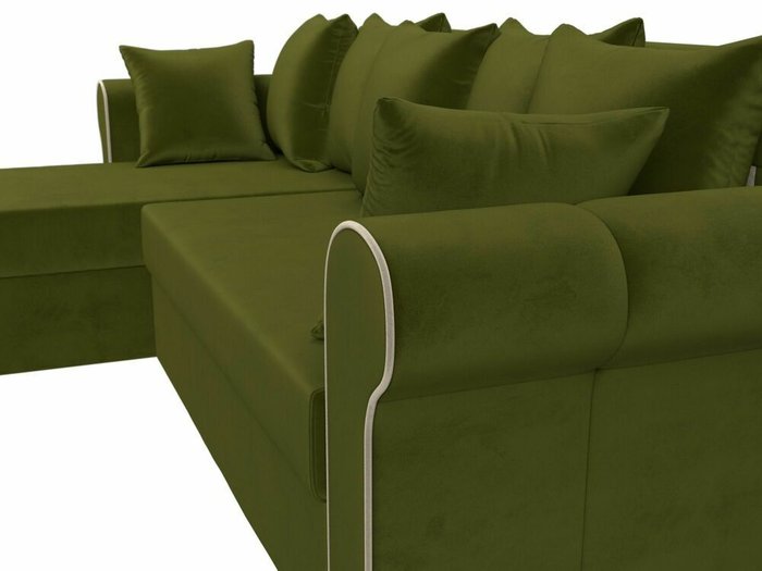 Угловой диван-кровать Рейн зеленого цвета левый угол - лучшие Угловые диваны в INMYROOM