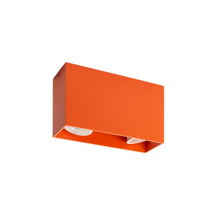 Точечный накладной светильник из металла оранжевого цвета  - купить Накладные споты по цене 4204.0