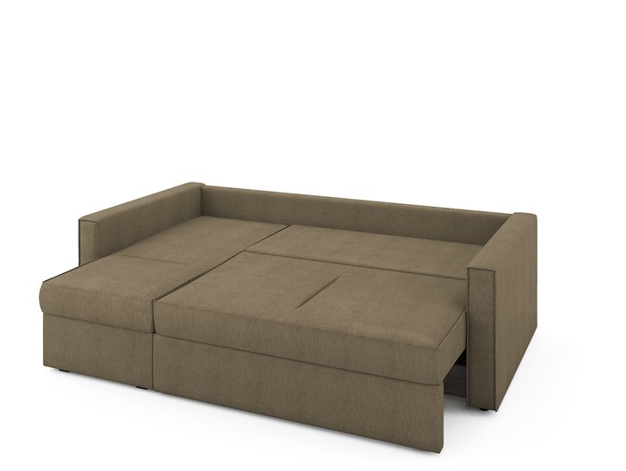 Угловой раскладной диван Macao левый светло-коричневого цвета - купить Угловые диваны по цене 72100.0