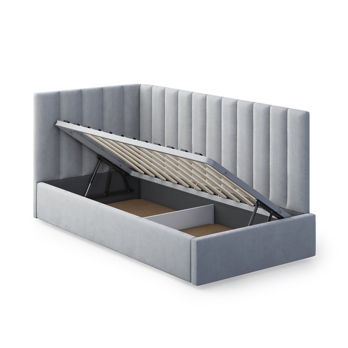 Кровать Меркурий-3 90х200 серого цвета с подъемным механизмом - купить Кровати для спальни по цене 26064.0