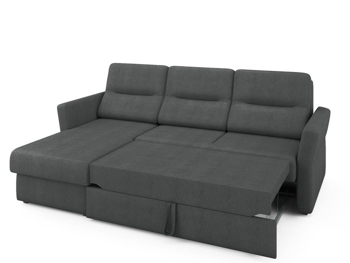 Угловой раскладной диван Sonny левый темно-серого цвета - купить Угловые диваны по цене 91800.0