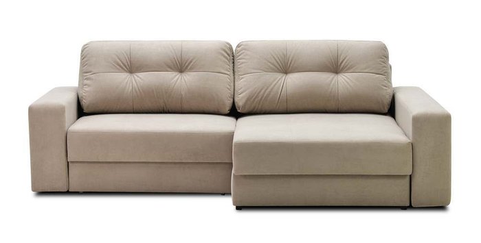 Угловой диван-кровать Сити бежевого цвета - купить Угловые диваны по цене 46130.0
