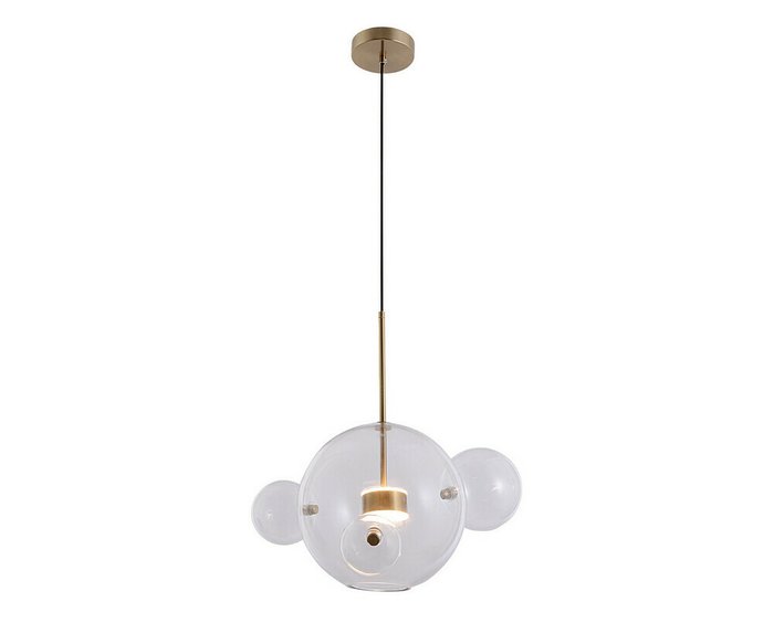 Подвес Галла прозрачный (цвет корпуса латунь) w40*45 h200 Led 14W (3000К)