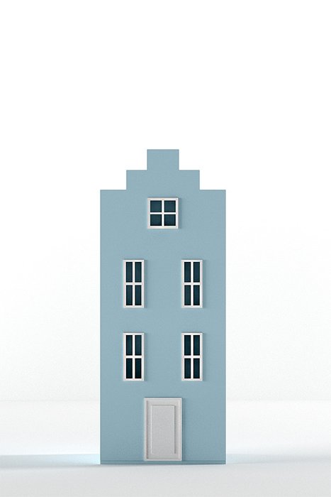 Шкаф-домик Амстердам Mini голубого цвета 