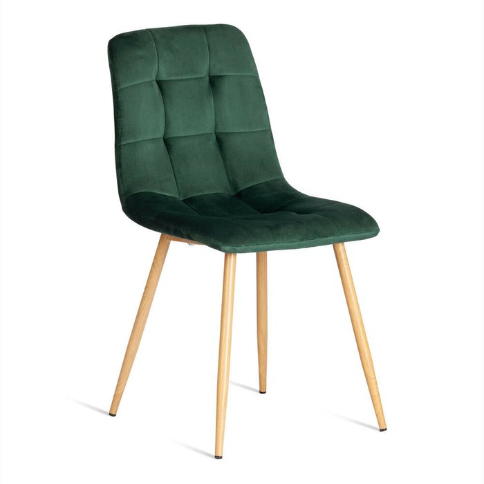 Комплект из четырех стульев Chilly темно-зеленого цвета - купить Обеденные стулья по цене 14600.0